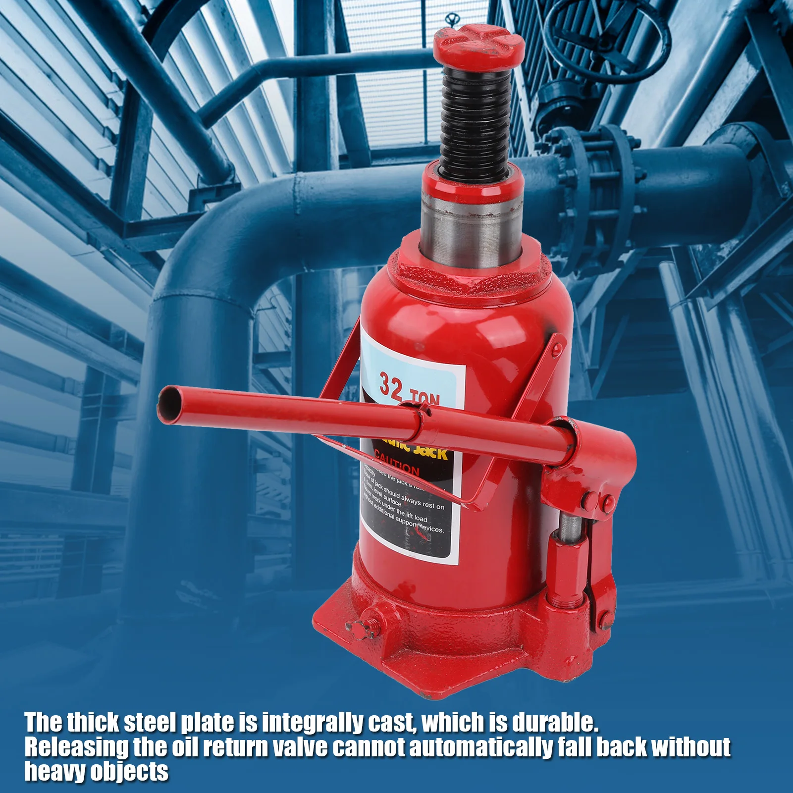 32Ton رافعة هيدروليكية رفع لوح فولاذي صب متكامل غير قابل للانزلاق زجاجة جاك البناء أداة الرفع الزراعية الصناعية