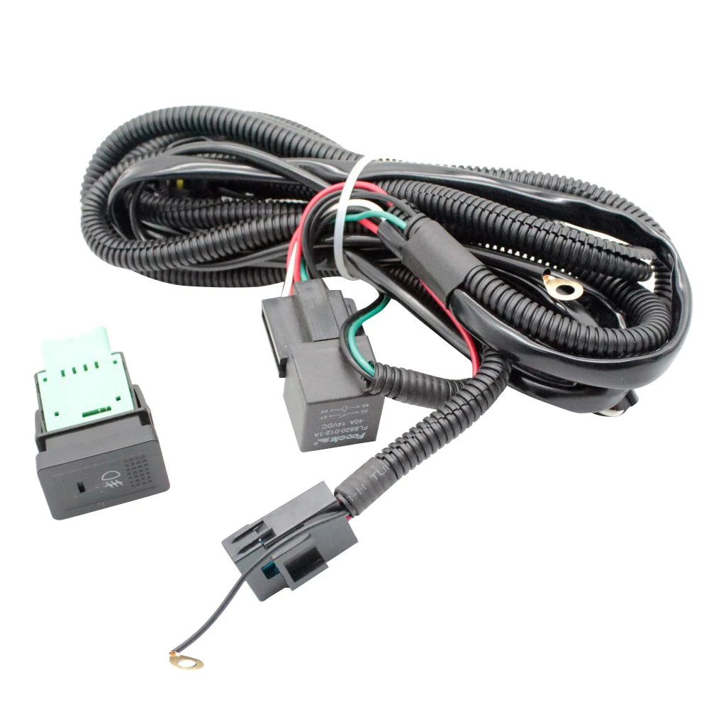 EEMRKE H11 Car Fog Lights Wire Harnesses Connector + Switch for Suzuki SX4 Swift Alto Grand Vitara JT Splash EX Kizashi Vitara