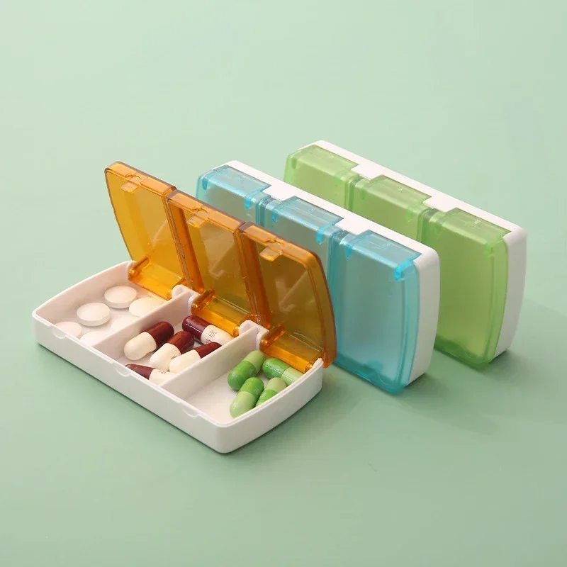 New 3 Grids Mini Organizer Case Pill Box Travel Tablet Holder Container Medicine Drug Storage Box Tablet Pill Organizer Case Hot