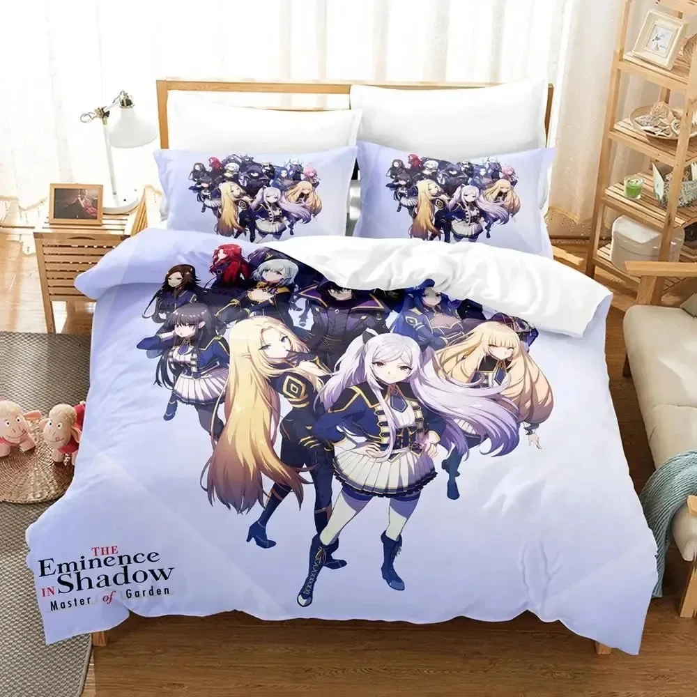 Anime Eminence in Shadow Comfortable Duvet Quilt Cover Pillowcase Bedding Set Children Bedroom Decoration Home Textile
