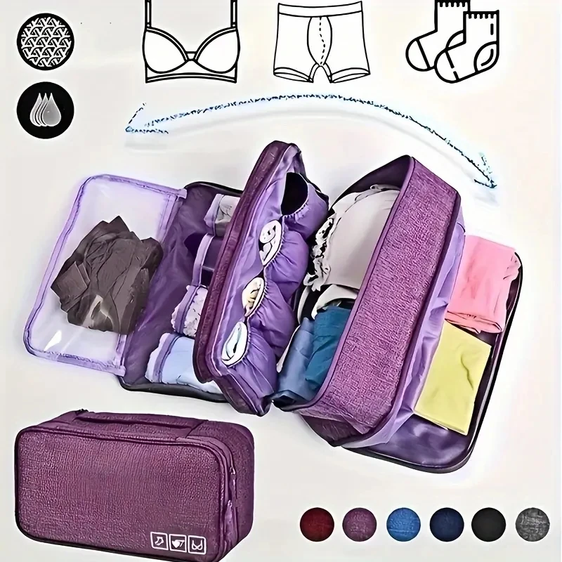 Ladies Underwear Travel Bag Suitcase Organizer Cosmetic Bag Luggage Organizer For Lingerie Makeup Organizer Bags Oxford Cloth