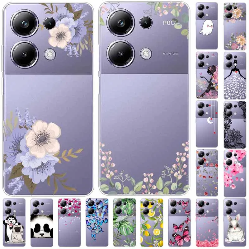 For Xiaomi Redmi Note 13 Pro 4G Case Cute Transparent Soft Protective Cases For Redmi Note 13Pro 4G Cover Dog Bumper TPU Clear