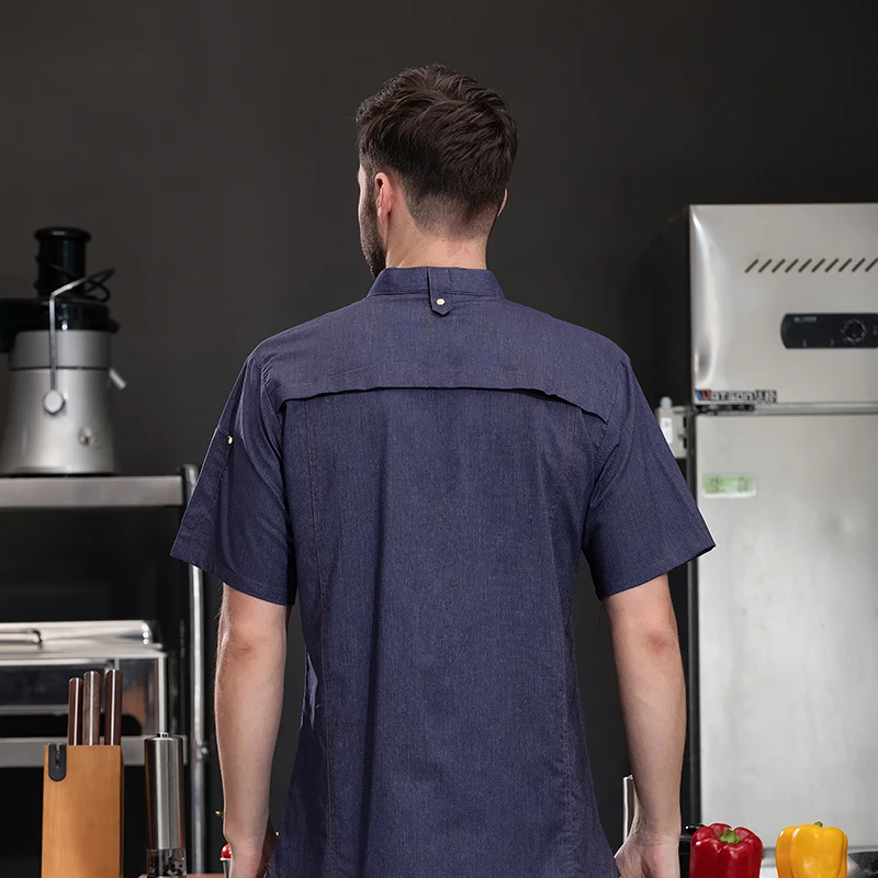 Uniforme de Chef para cocina, ropa de Chef, servicio de alimentos, diseño de bolsillo para brazo, excelente y cómoda textura