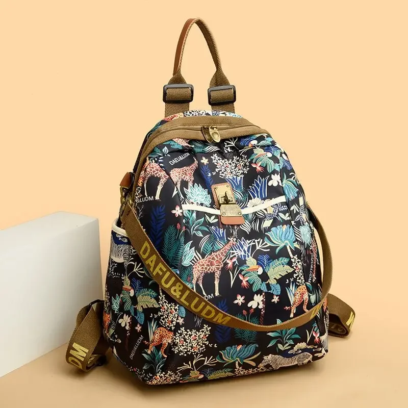 Travel Oxford Cloth Backpack Ladies Large Capacity  Fashion New Backpack Leisure Travel Bag Return To The Ancients Canvas  Bag