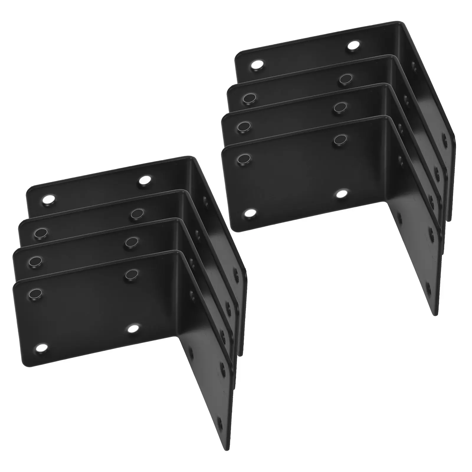 8Pcs Flowerpot Corner Brackets Black Heavy Duty Stainless Steel L-Shaped Corner Brace for Raised Garden Bed Shelf Support