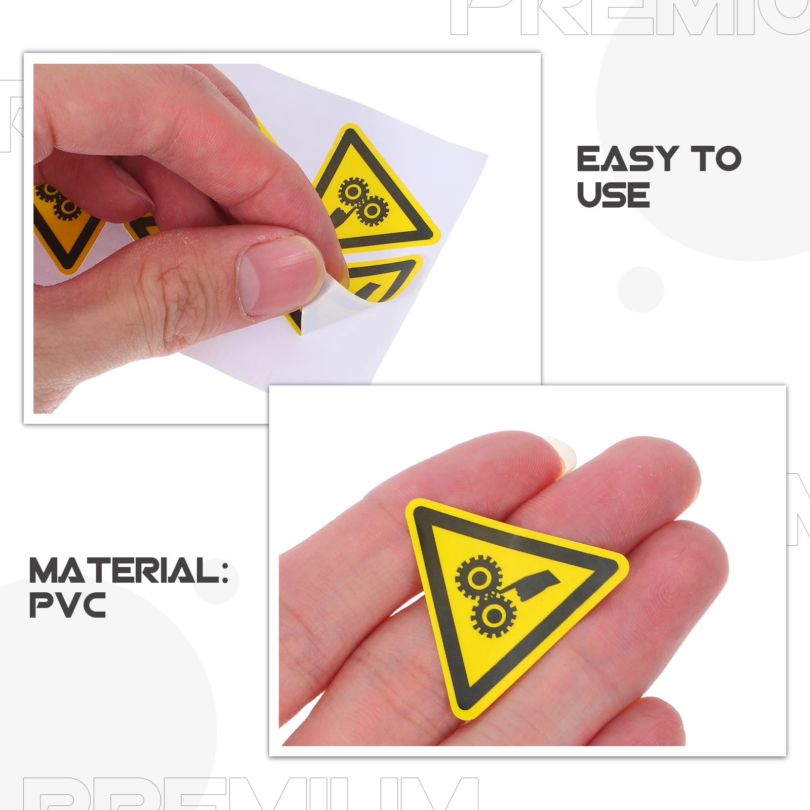 200pcs Safety Warning Stickers Self Adhesive Caution Labels For Machinery Hazard Prevention Harsh Environments Traffic Safety