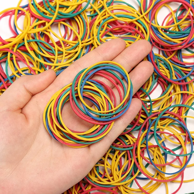 Wholesale Colorful Yellow Elastic Rubber Bands School Office Home Industrial Ring Stretchable Paper Package Holder Rubber Band