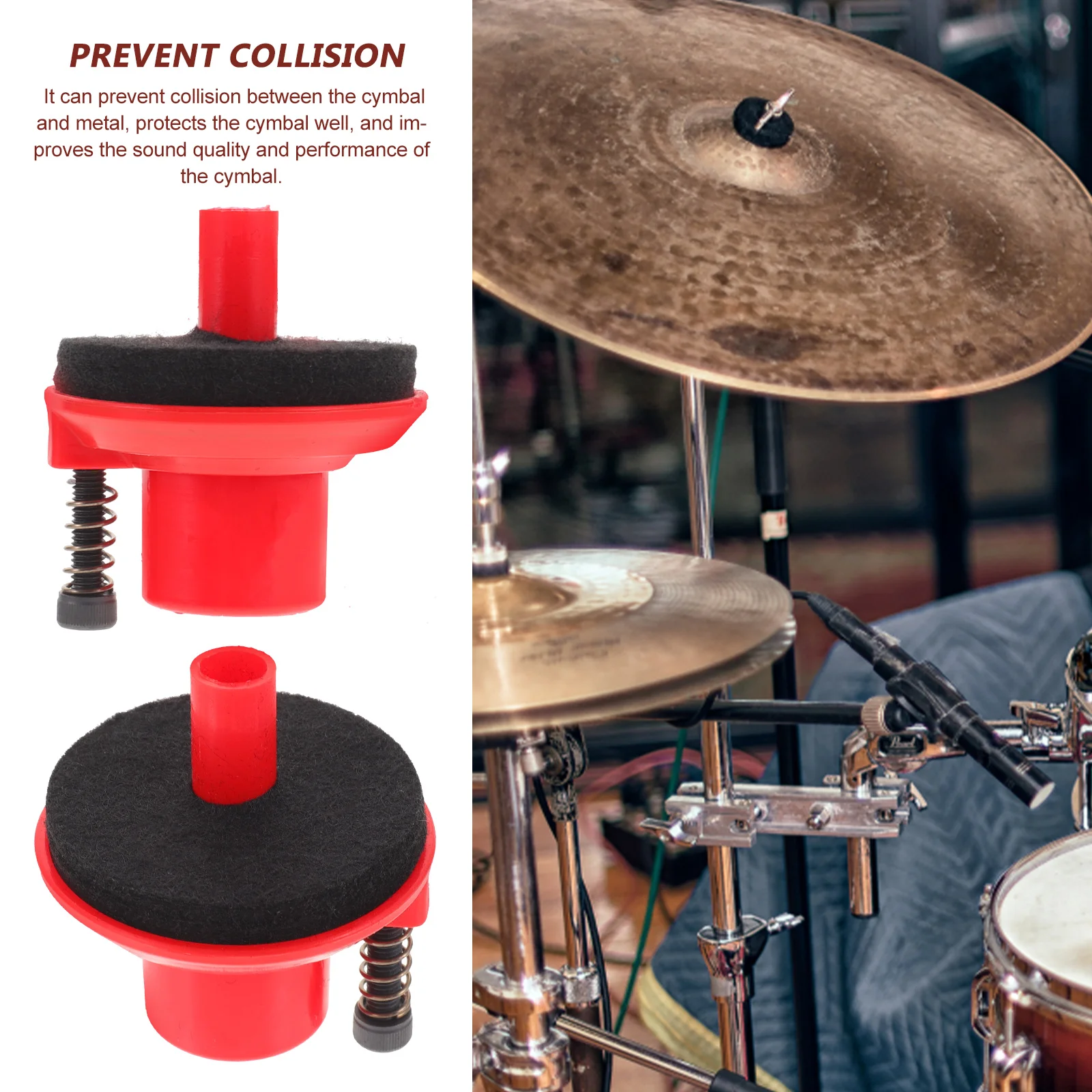 Component Drum Kit Accessories Cymbals Stand Sleeves Felt Cloth Clutch Hi Hat Cup