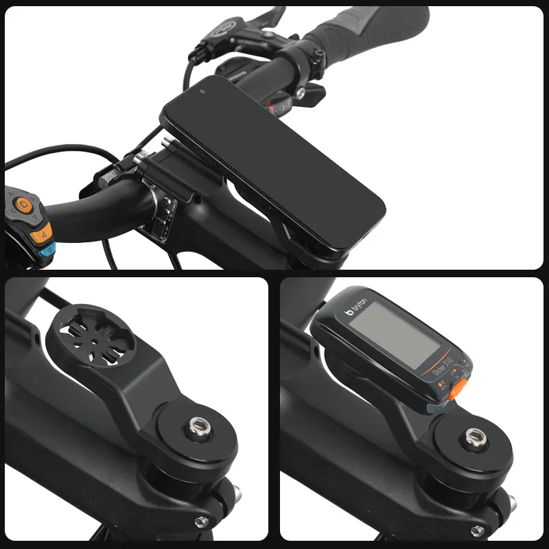 자전거 폰 홀더 자전거 핸들바 뒤쪽 버클 홀더 3M 어댑터 강력 접착 지지대 사이클링 가민 컴퓨터 마운트