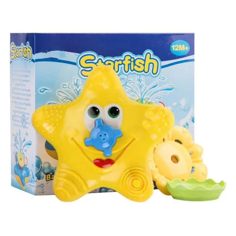 

Kids Bath Tub Toys Shower Toys Spray Water Toys Bathtub Toys Battery Operated Interactive Game Squirting Starfish Sensory