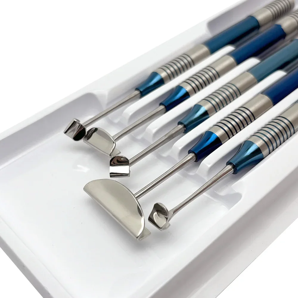 

5Pcs Dental Implant Soft Brushing Kit Dentistry Surgical Lingual Flap Tool Periosteal Reducer Periosteal Separator Tools