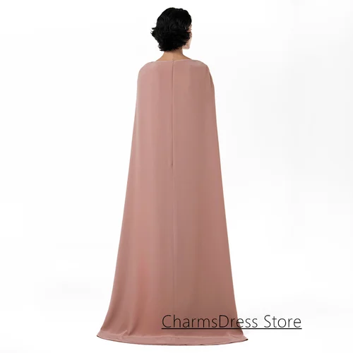 Imagen 2 del producto Vestido de noche elegante, vestido de fiesta personalizado, cuello redondo, cuentas, lentejuelas, largo hasta el suelo, vestidos de graduación de Arabia Saudita para bodas
