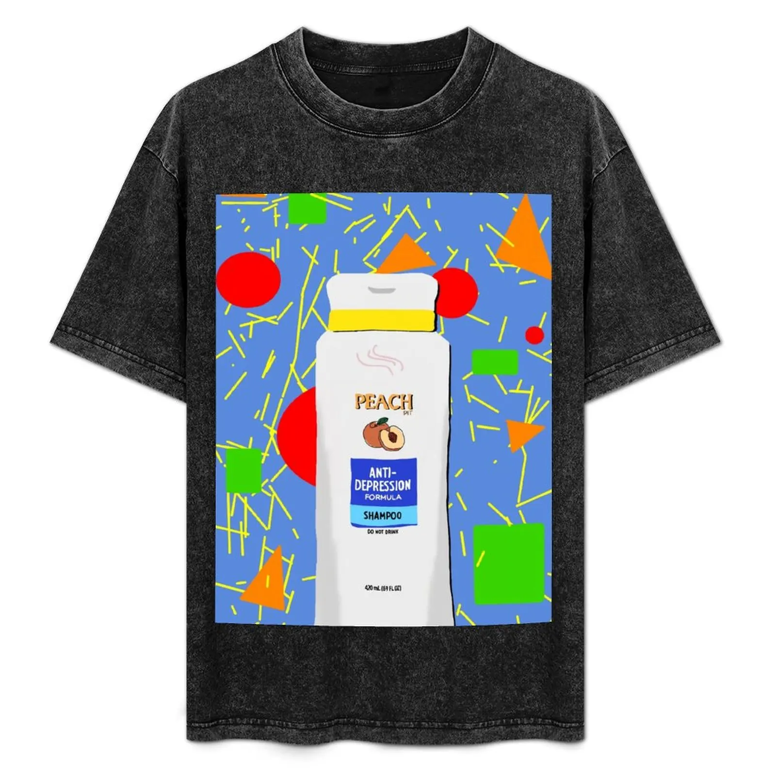 

Peach Pit Anti-Depression Formula Graphic T-Shirt Casual Minimalist Short Sleeve Top