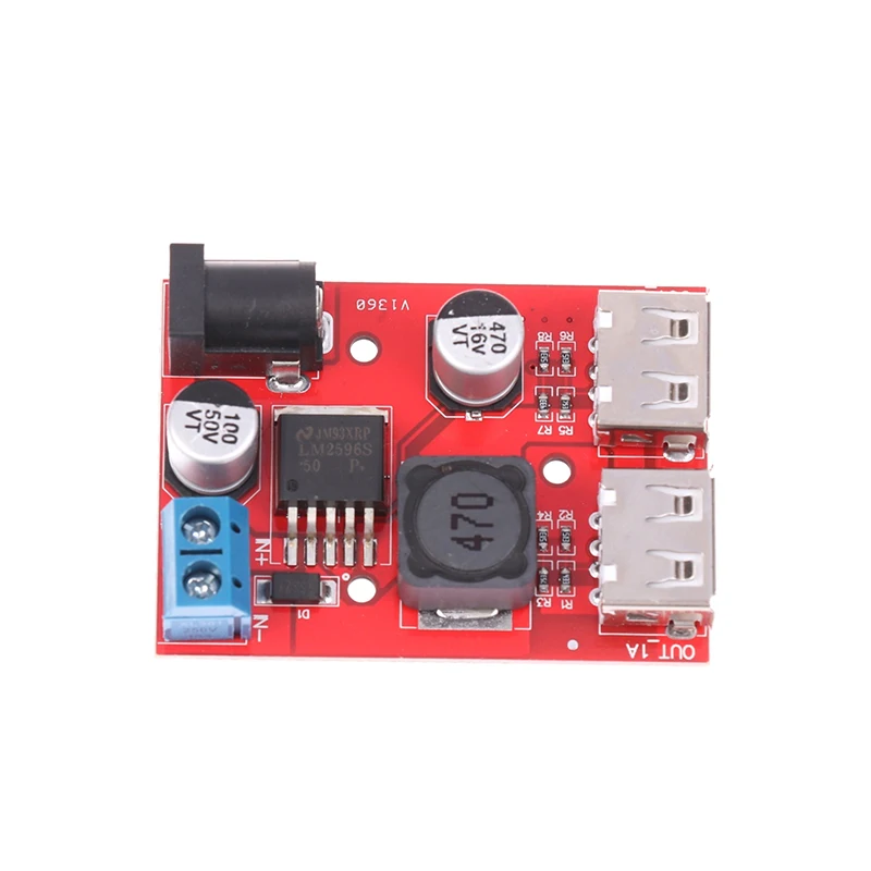 ★▲DC 9V 12V 24V 36V To 5V 3A Double USB Charge DC-DC Step-down Converter Car Charging Solar 3A Voltage Regulated Power Module