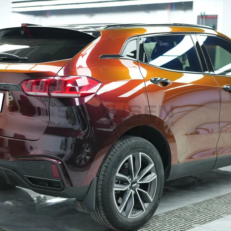 Hot Selling Self Healing Car PPF Colored TPU Aurora Black Charm Red Coating Cover Auto Paint Protection Film