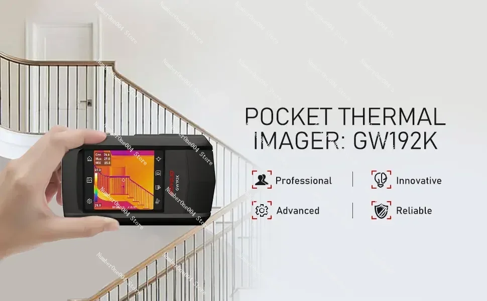 

Thermal Camera GW192K Handheld Thermal Imager 192x192 Resolution Portable Infrared IR Imaging Detector Inspection Tool