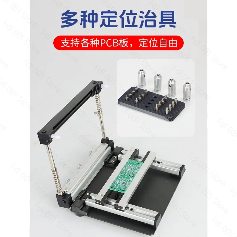 SMT Stencil Printer 10*10cm Manual Solder Paste Printing Machine  Steel Stencil Workbench for PCB Assembly