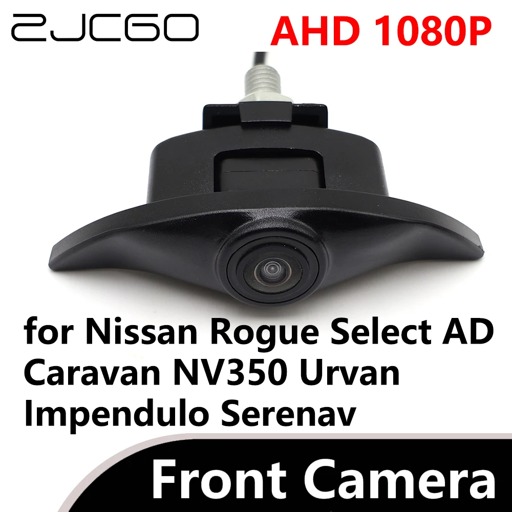 

ZJCGO AHD 1080P CVBS 170° Car Parking LOGO Front View Camera for Nissan Rogue Select AD Caravan NV350 Urvan Impendulo Serenav