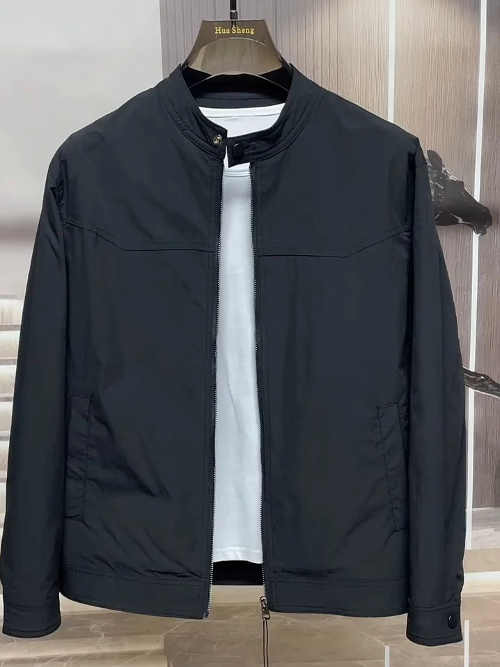 

Stylish Stand Collar Jacket Men's New Spring Autumn High Quality Fashionable Versatile Elegant Standard Fit Long Sleeve Zipper