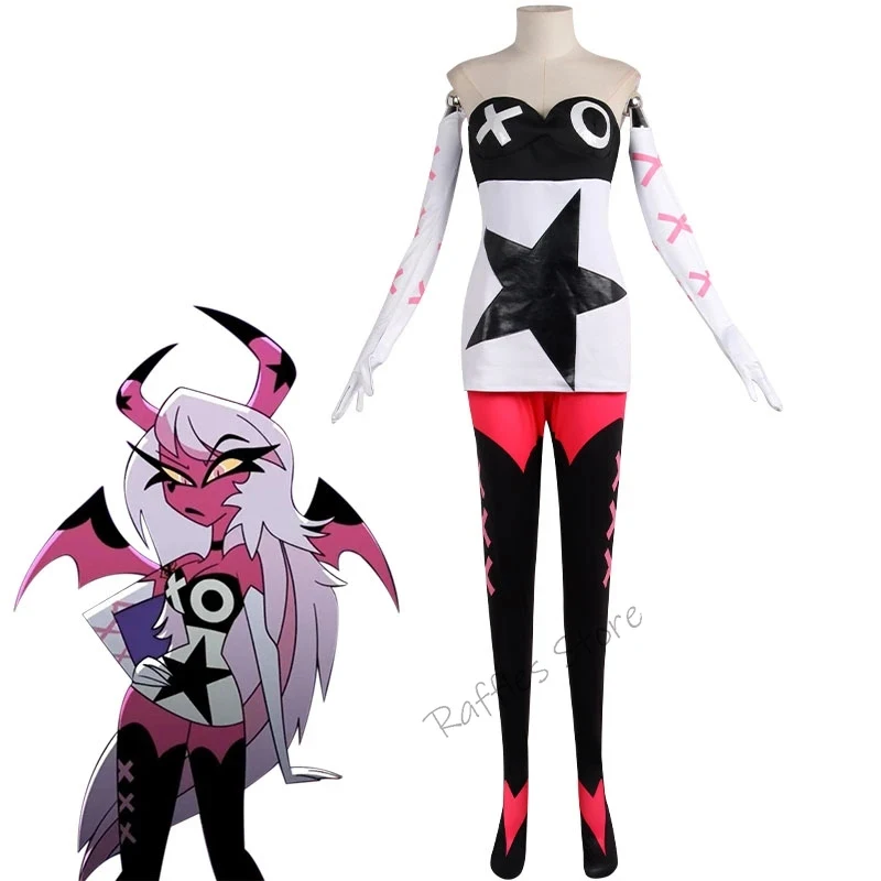 

Verosika Mayday Cosplay Costume Uniform Suit Female Demon Hotel Halloween Carnival Christmas Dress Anime Cosplay Prop
