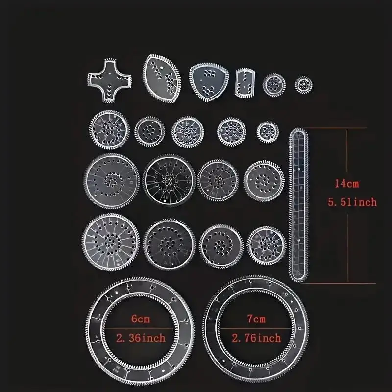 Magic Ruler Set, 22pcs/set Magic Ruler Toy, Creative Magic Props, Art Supplies for Students, Birthday Gift, Holiday Gift