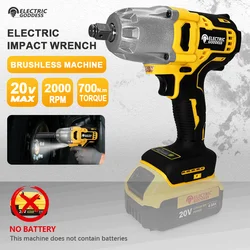 Brushless 700N.m large torque lithium spanner impact driver portable auto repair multi-function adjustable speed impact spanner