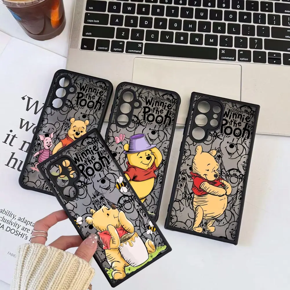 

Cute Tigger Piglet Winnie The Pooh Disney Phone Case For Redmi Note 14 13 12 12s 11 10 9 9t Pro Plus 5G Transparent Mtte Cover