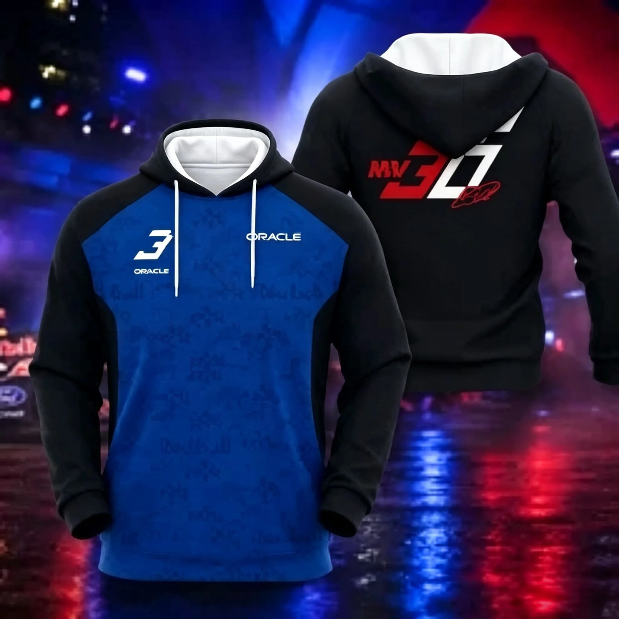 2027 Racing Team 33 Number Signature Print Hoodie Unisex Motorsport Pullover Sweatshirt Long‑Sleeve Casual Streetwear Fans