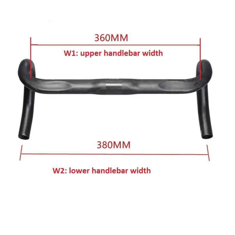 EC90 Road Bicycle Carbon Handle Bar 3K Full Carbon Fiber Bike Handlebar Bent to 380mm Cycling Drop Bar matte