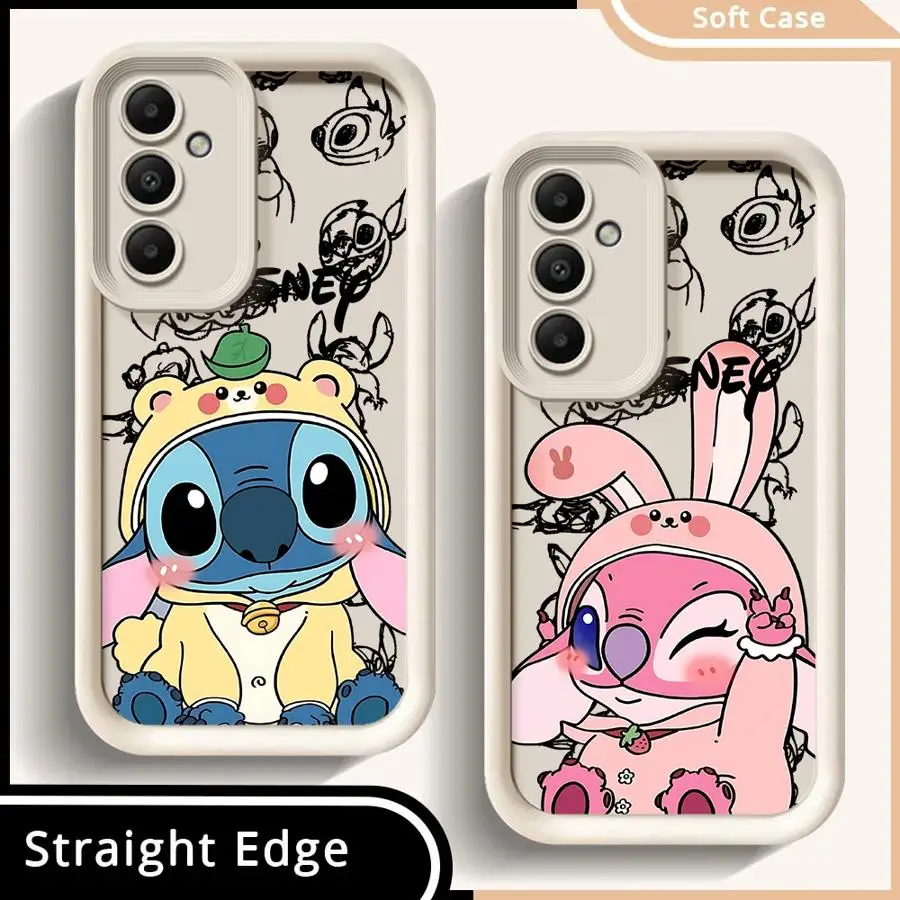 Disney Stitch The Baby Phone Case for Samsung Galaxy A15 A25 A71 A35 A55 A72 A51 A73 A52 A54 A52s A53 5G Silicone funda