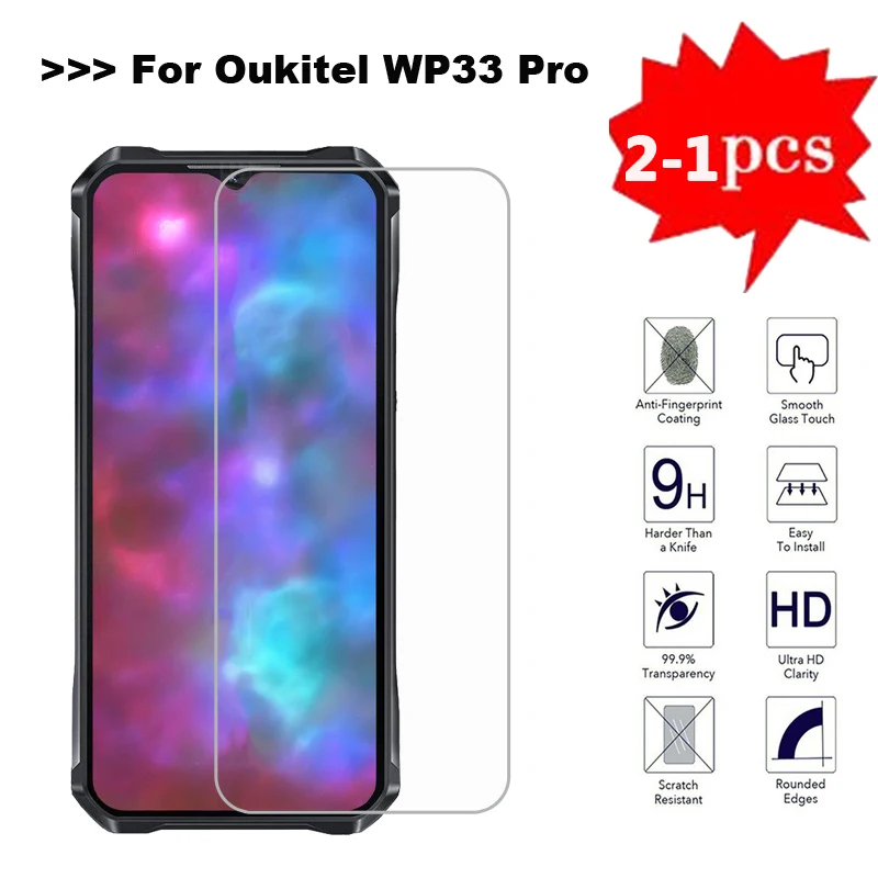 2-1PC 9H Protective Glass For Oukitel WP303Pro Tempered Glass Screen Protector For Oukitel WP33 Pro wp 33 pro wp33pro Vidro 6.6