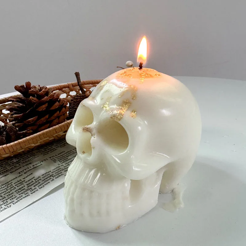 Halloween Ornament Silikon Kerze Form DIY Handgemachte Schädel Duftkerze Seife Gips Harz Gussformen Home Decor Handwerk Geschenk