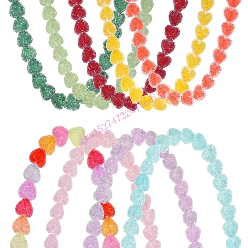 M76b لطيف القلب راتنج القلادة قلادة الأزياء هدية المجوهرات #5