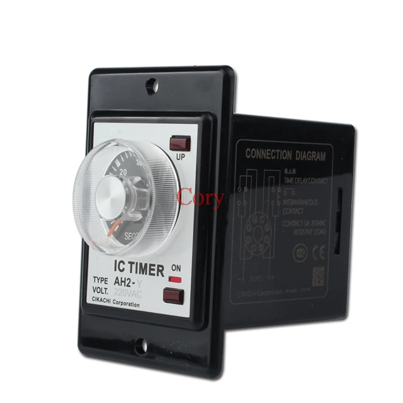 1PC Time Controller AH2-Y Power on delay timer time relay 1s/min/h 3s/min/h 6s/min 10s/min 60s/min Instantaneous 50/60Hz  8Pins