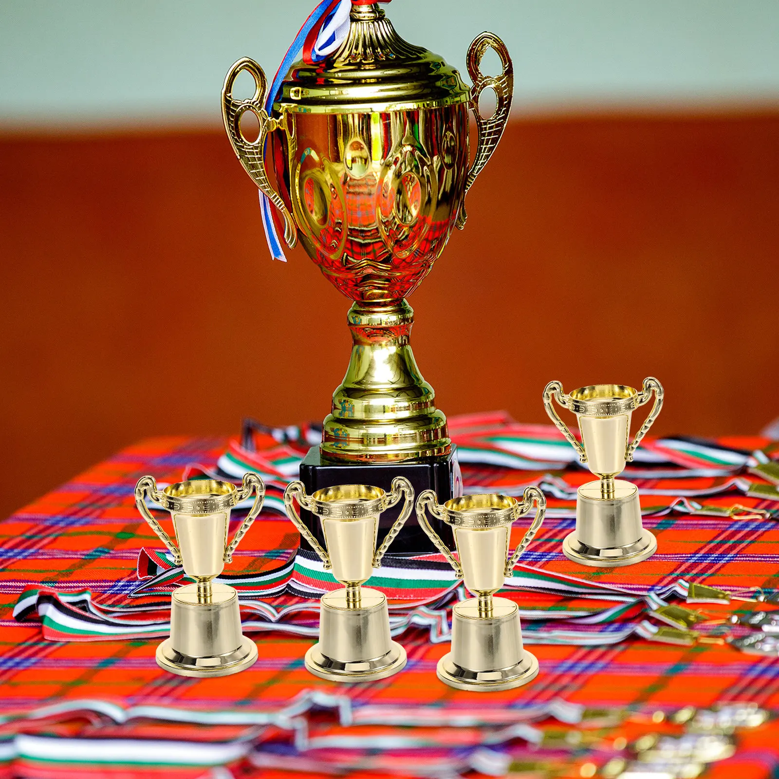 

6Pcs Award Trophy Unique Design Plastic Trophy for School Events Parties Ceremony Appreciation Gift Celebration