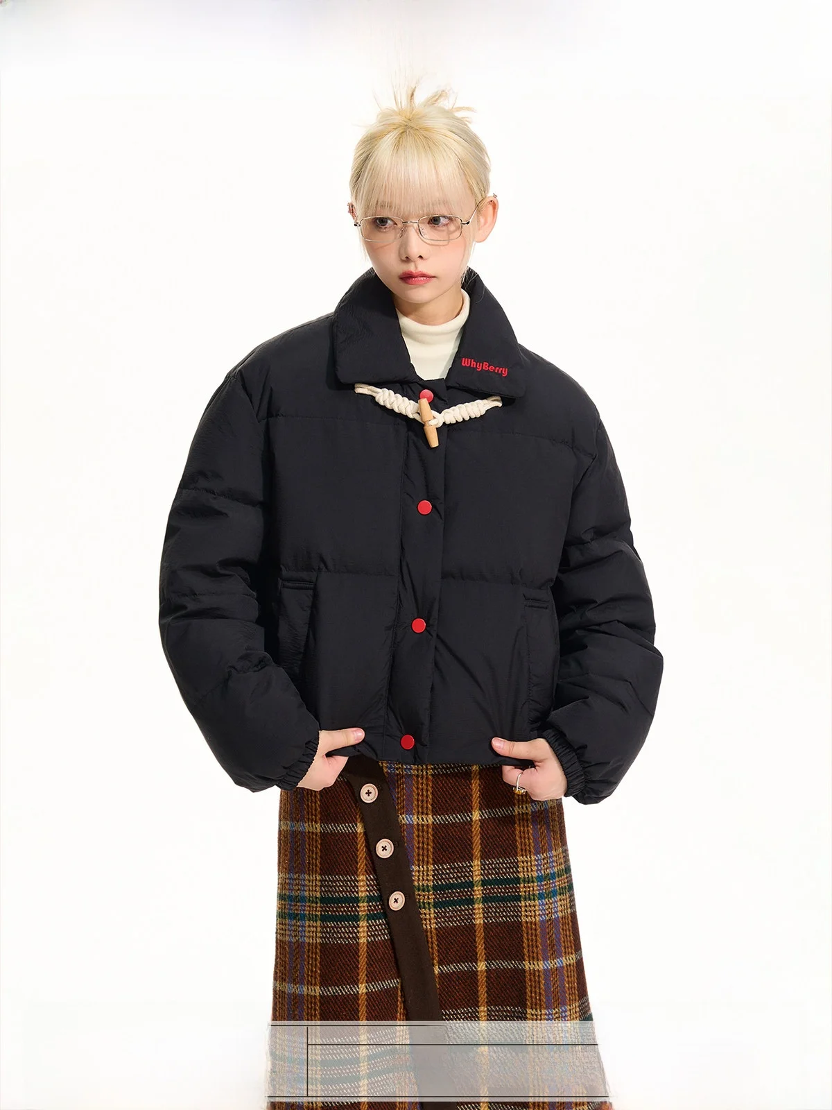 

Пуховик WhyBerry Soft Yellow Steamed Bun Short с отложным воротником, на белом утином пуху, в милом стиле, толстый, теплый, зимний