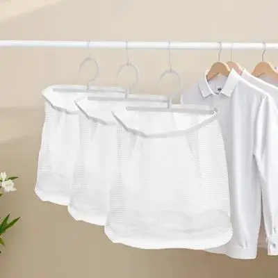 

3pcs Home Storage Bag Hanging Mesh Net Bags Large Capacity Breathable Material Bathroom Kitchen Laundry Toy Organizer