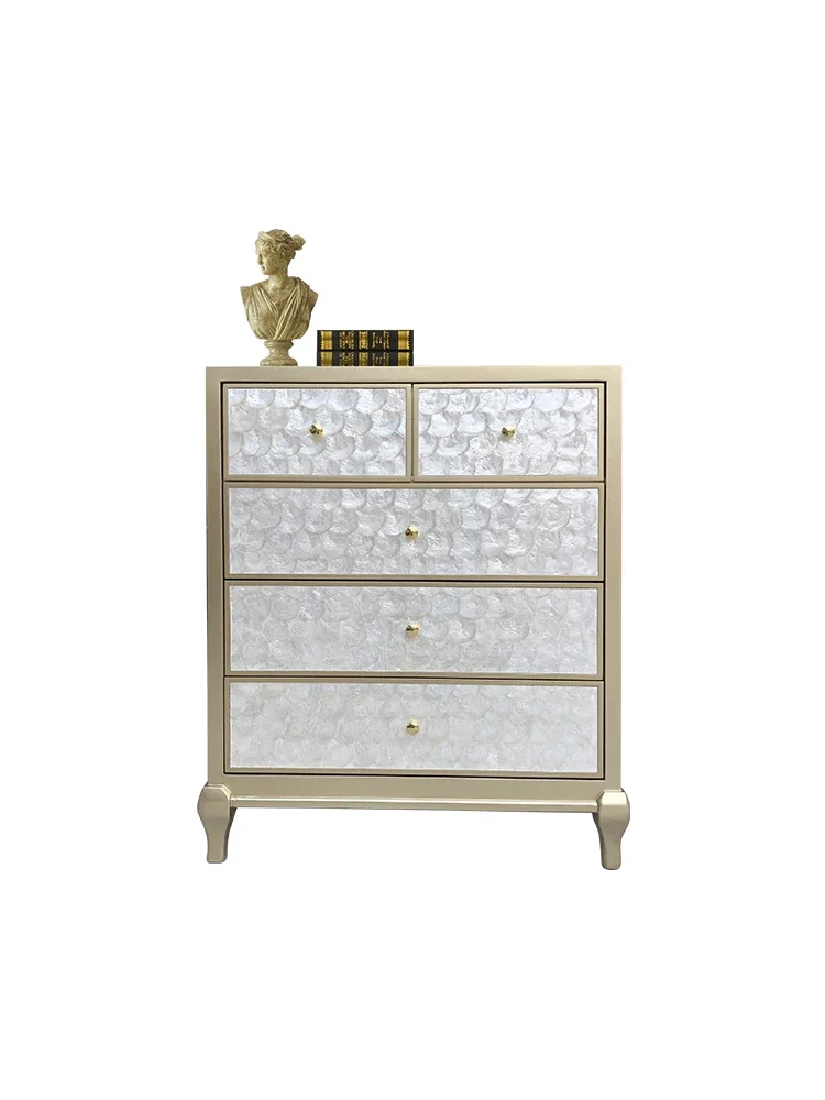 

Chest of Drawers Shell Small Vertical Cabinet Living Room Locker Wall Storage Cabinet Five-Bucket Cabinet