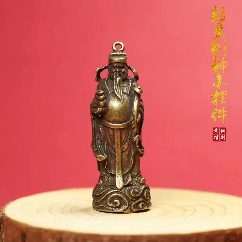 [Feedback] Brass Standing God of Wealth Mini Statue Chinese Style Desktop Small Copper Ornament Gift
