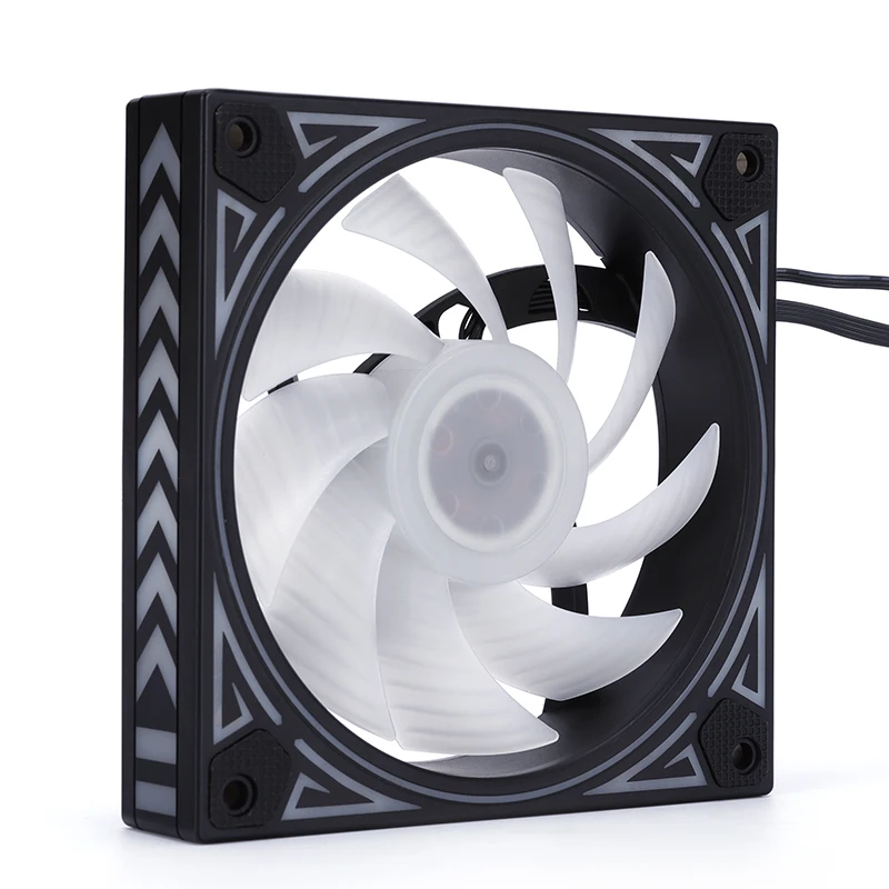 PC Cooling Fan com LED Rainbow Iridescent, Computer Gaming Set Up, Radiador de água fria, 3Pin Plus Molex, DC 12V, 120mm