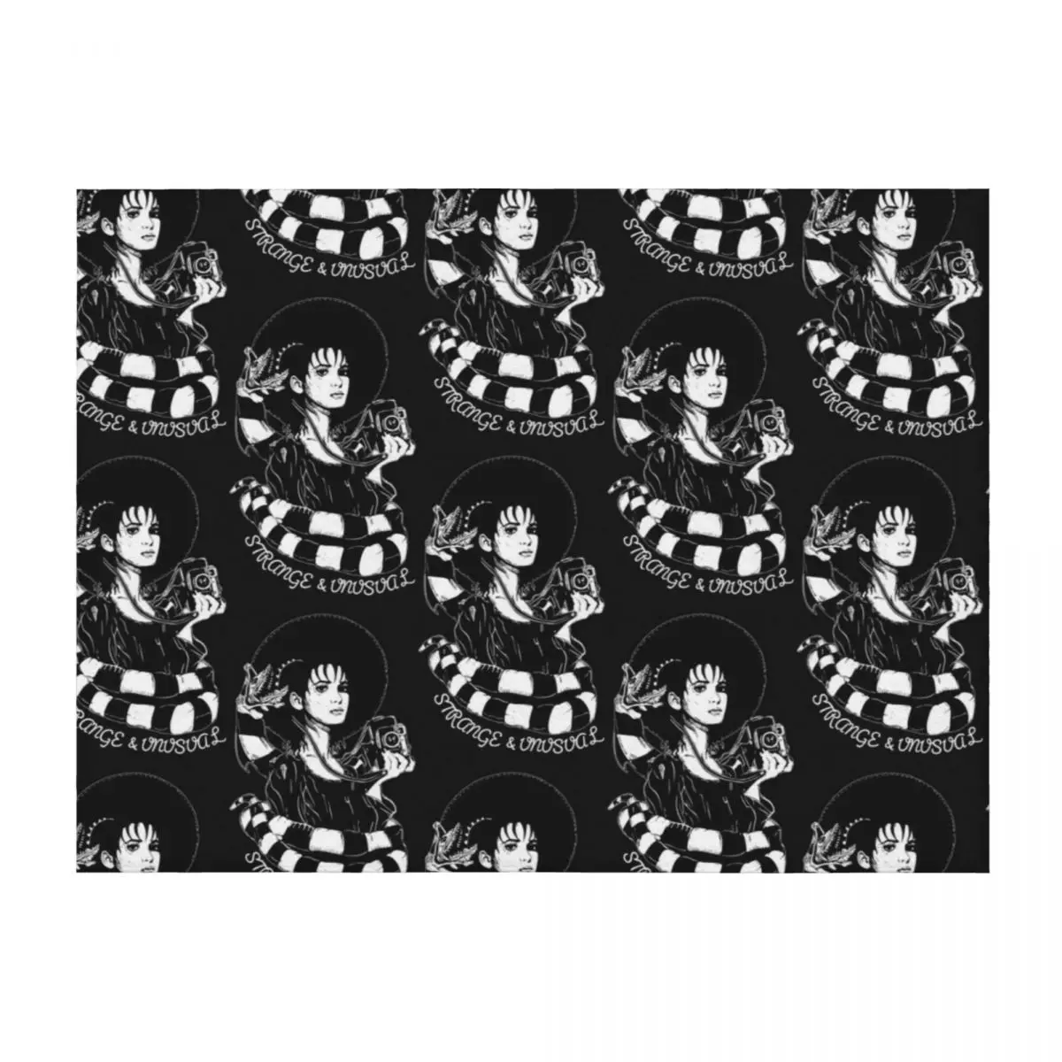 

Lydia Deetz Strange and Unusual Gothic Throw Blanket Sofa Quilt Summer halloween Blankets