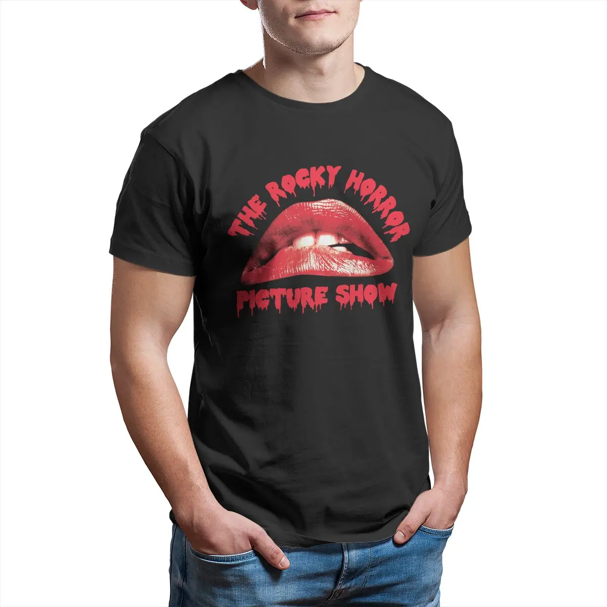 ROCKY HORROR PICTURE SHOW Dr Frank N Furter GAY T-Shirt for men 100% Cotton vintage Oversized Printed men's clothing