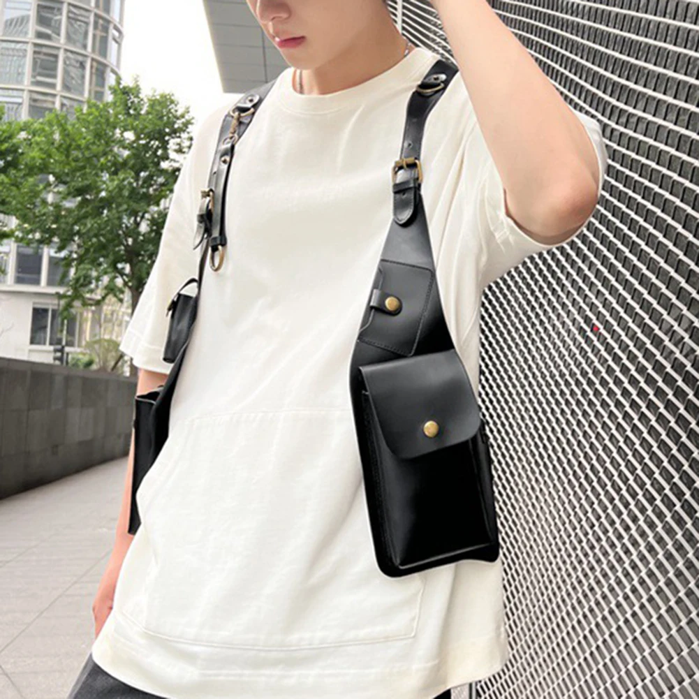 

Hot Vest Skin-friendly Vest Phone Bag Shoulder Harness Design Skin-friendly Material Underarm Vest Style Buckle Bag