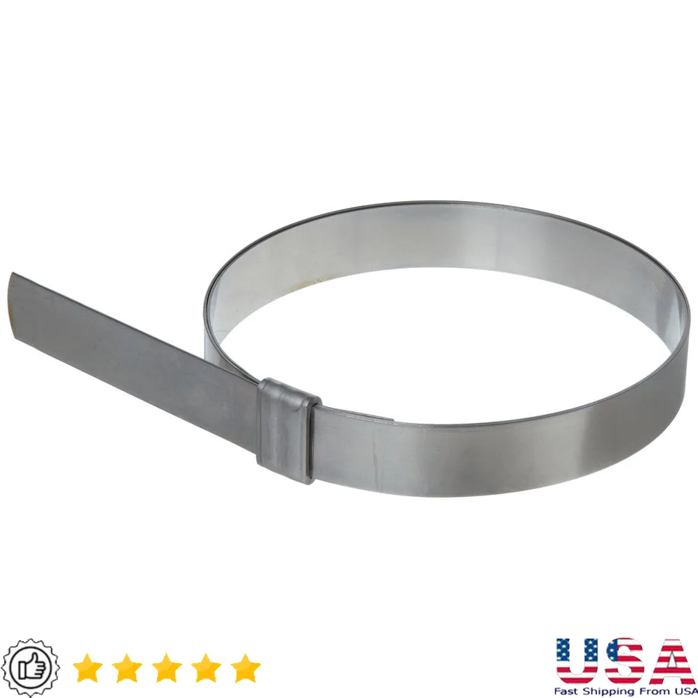 Junior Smooth ID Clamp 0.75" Wide 0.030" Thick 5" Diameter Stainless Steel 25/Box Clamp Set 201 Strong Corrosion Resistance