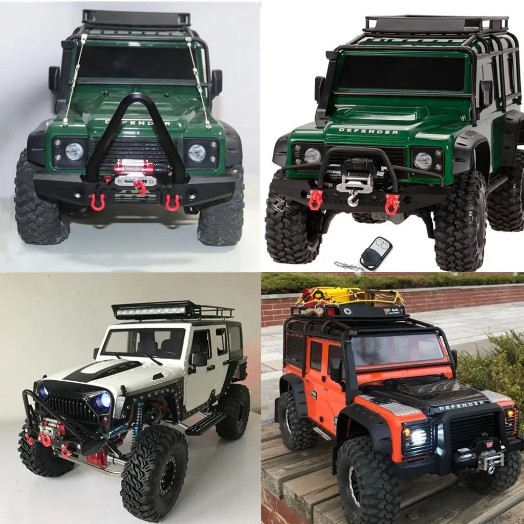 Auto RC Metal Model Car Winch Alloy Traction Recovery Part for 1 10 Crawler Axial SCX10 90046 D90 Traxxas TRX4 RC4WD