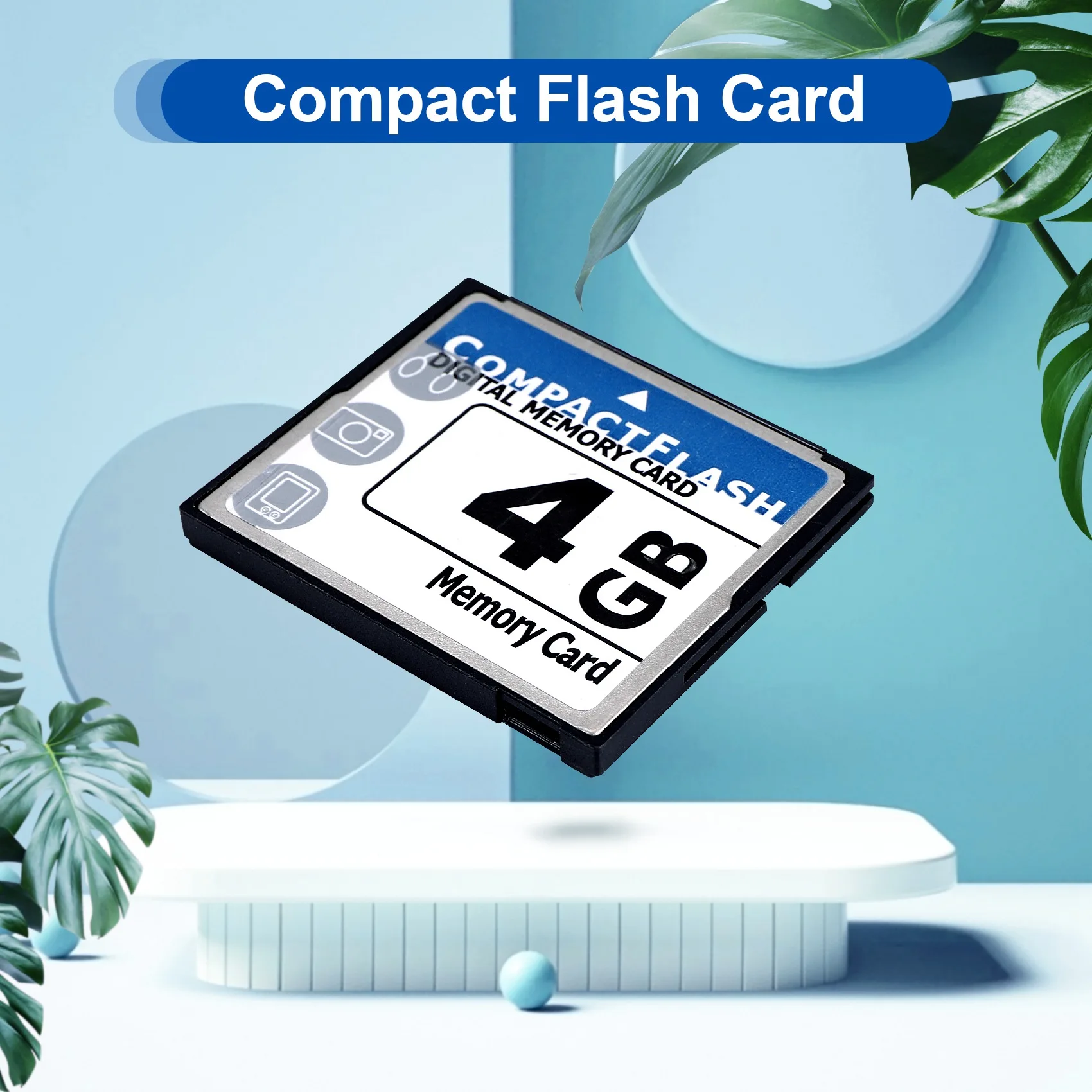 Tarjeta de memoria flash compacta profesional de 4 GB (blanca y azul)