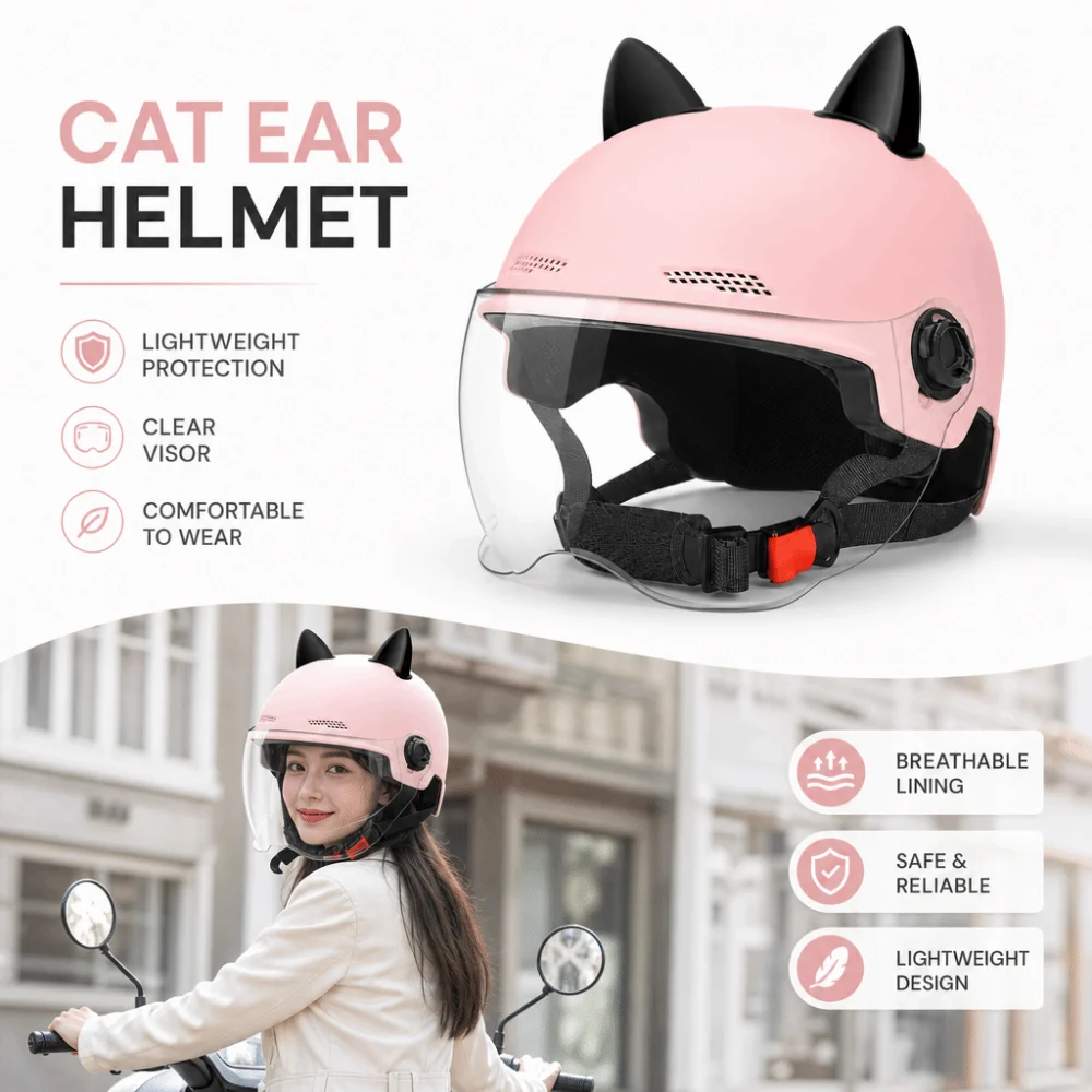 female motorcycle helmet on transparent background Daytona Retro Flames Full Face Helmet, M Stay safe on the road without compromising on style Red Rose Ladies Half Motorcycle