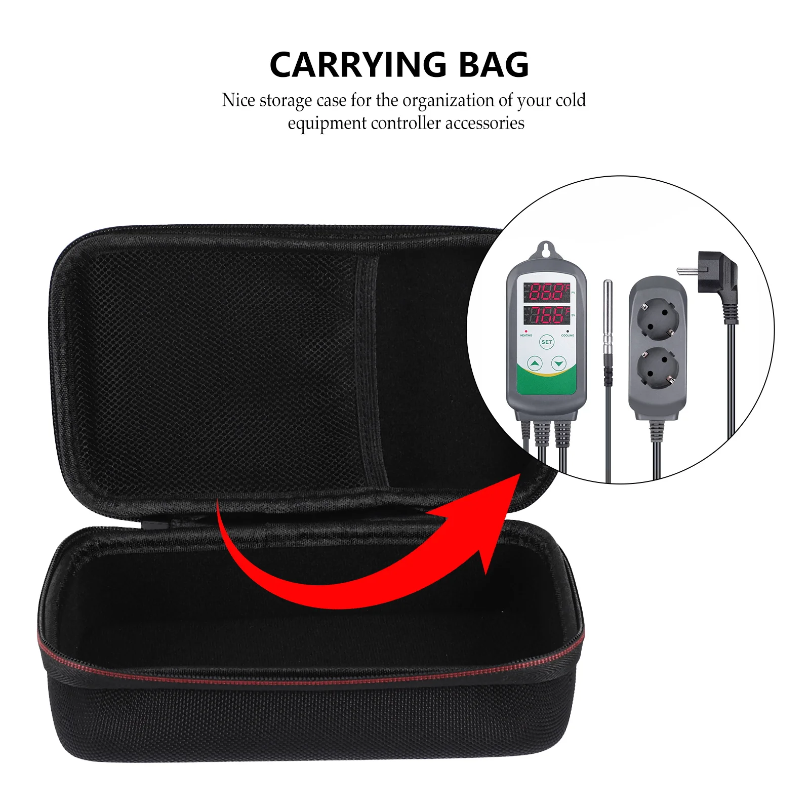 

1pc Cold Equipment Controller Bag Black Eva Protective Case Shockproof Pressure Proof Storage Carry Box For Accessories
