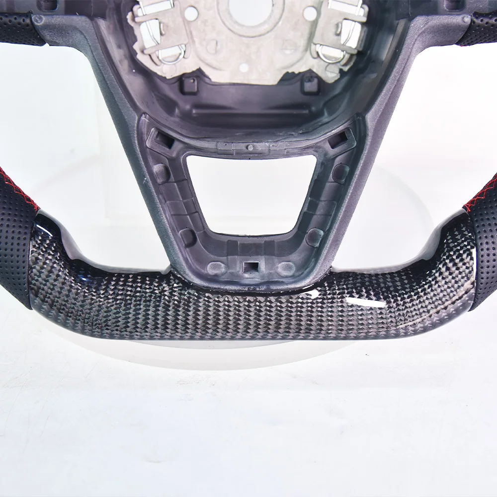 Suitable for SEAT LEON Forged Carbon Fiber Steering Wheel Perforated Leather Sports Styling Customization Upgrade