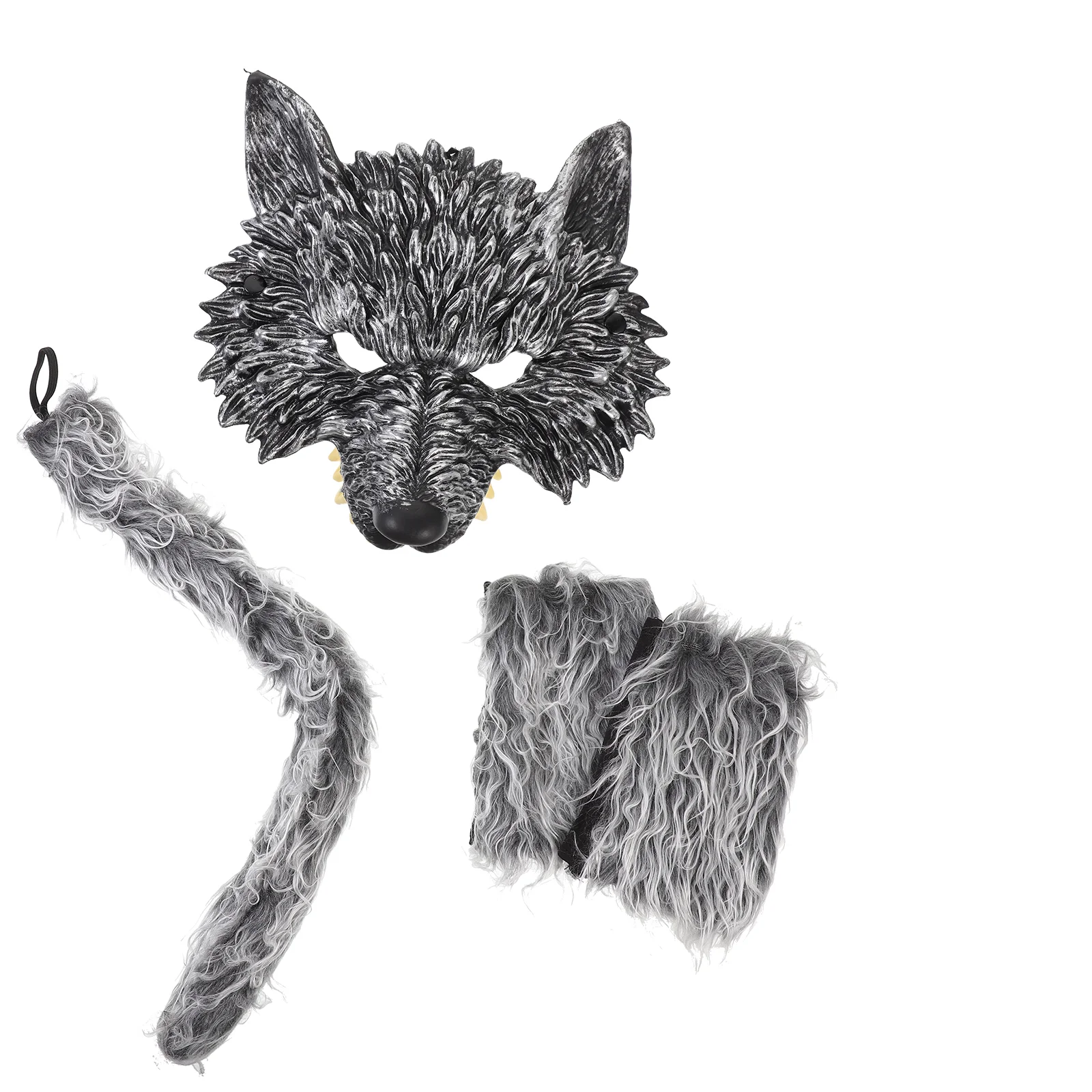 

Furry Animal Mask Wolf Cosplay Gloves Dress up Performance Costume Accessory